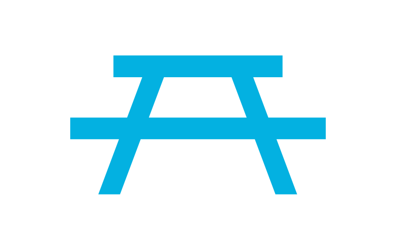 Blue Picnic Table Icon